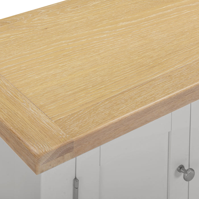 Windsor Straight TV Unit - Pebble Grey/Oak