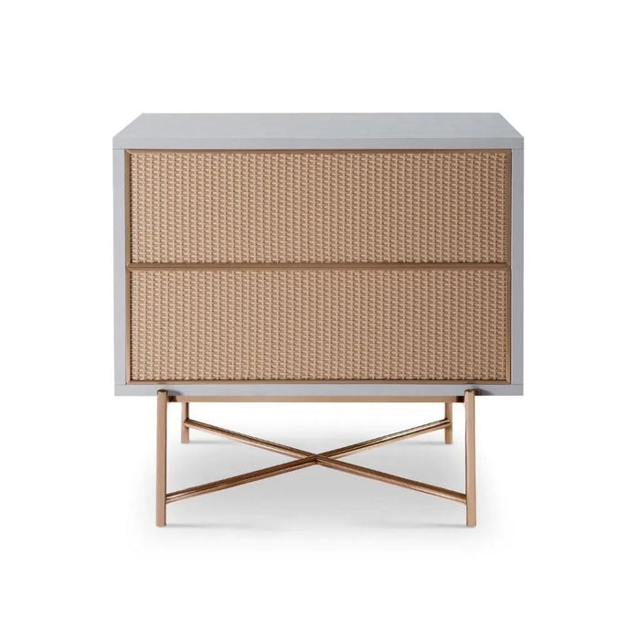 Adriana Bedside Chests White Wood Laminate-Cheshire Furniture Outlet