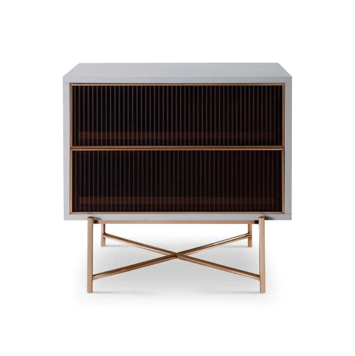 Adriana Bedside Chests White Wood Laminate-Cheshire Furniture Outlet