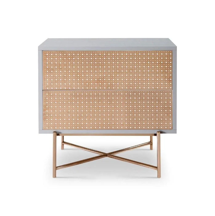 Adriana Bedside Chests White Wood Laminate-Cheshire Furniture Outlet