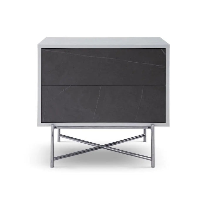 Adriana Bedside Chests White Wood Laminate-Cheshire Furniture Outlet