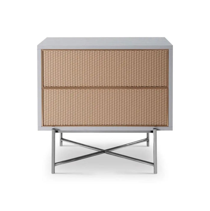 Adriana Bedside Chests White Wood Laminate-Cheshire Furniture Outlet