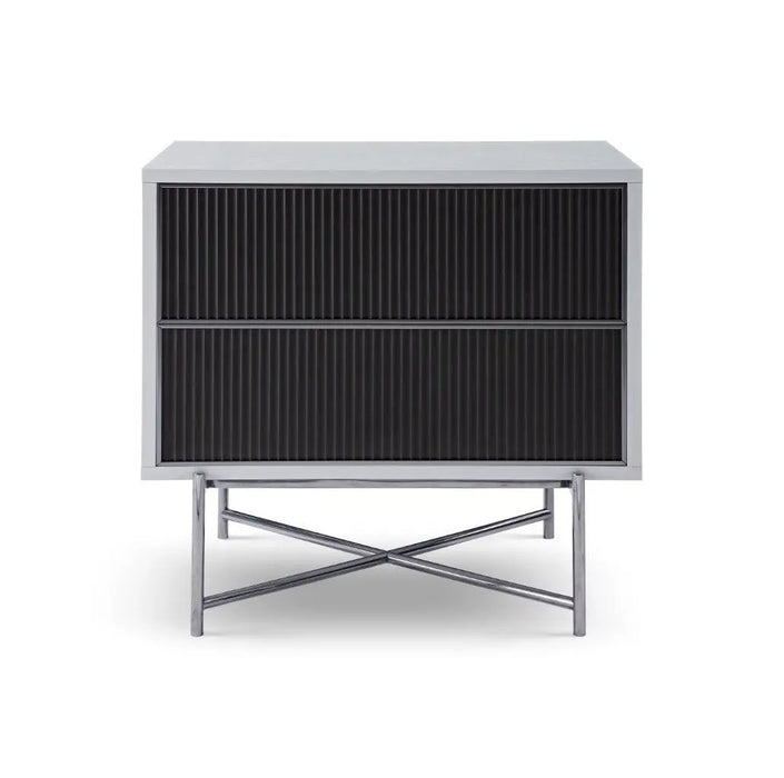Adriana Bedside Chests White Wood Laminate-Cheshire Furniture Outlet