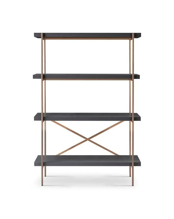 Bookshelf Bronze Brushed-Cheshire Furniture Outlet