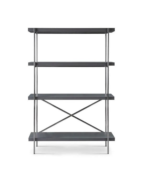 Adriana Bookshelves Dark Chrome-Cheshire Furniture Outlet