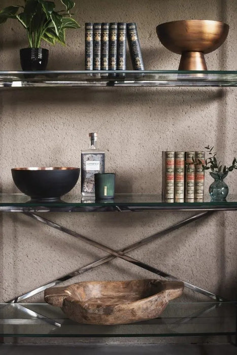 Adriana Bookshelves Dark Chrome-Cheshire Furniture Outlet