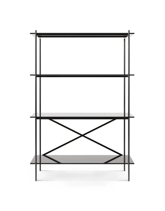 Adriana Bookshelves Dark Chrome-Cheshire Furniture Outlet