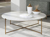Large Round Coffee Table Frame With Marble Top-Cheshire Furniture Outlet