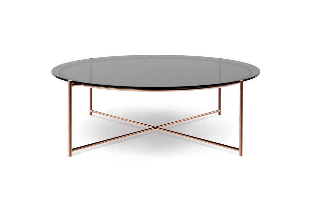 Large Round Coffee Table Frame With Marble Top-Cheshire Furniture Outlet