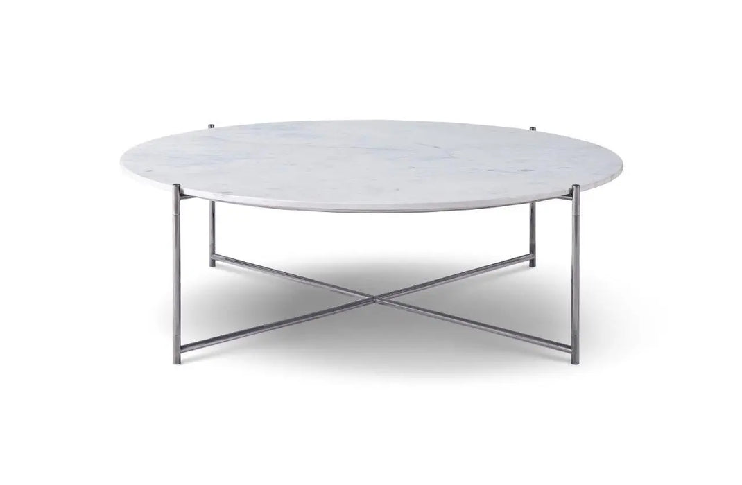 Large Round Coffee Table Frame With Marble Top-Cheshire Furniture Outlet