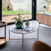 Small Round Coffee Table Frame With Marble Top-Cheshire Furniture Outlet
