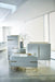 Alberto Two Drawer Low Sideboard With White & Brass Accent Sideboard-Cheshire Furniture Outlet