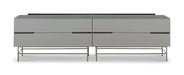 Alberto Two Drawer Low Sideboard With White & Brass Accent Sideboard-Cheshire Furniture Outlet