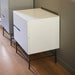 Alberto Narrow Chests Of Two Drawer White Matt Lacquer-Cheshire Furniture Outlet