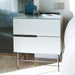 Alberto Narrow Chests Of Two Drawer White Matt Lacquer-Cheshire Furniture Outlet