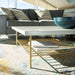 Square Coffee Table Grey With Dark Chrome Base-Cheshire Furniture Outlet