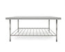 Square Coffee Table Grey With Dark Chrome Base-Cheshire Furniture Outlet