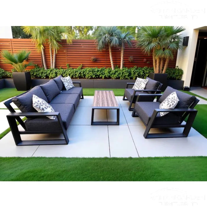 Aluminium Europa 5 Seat 4 Piece Sofa Set