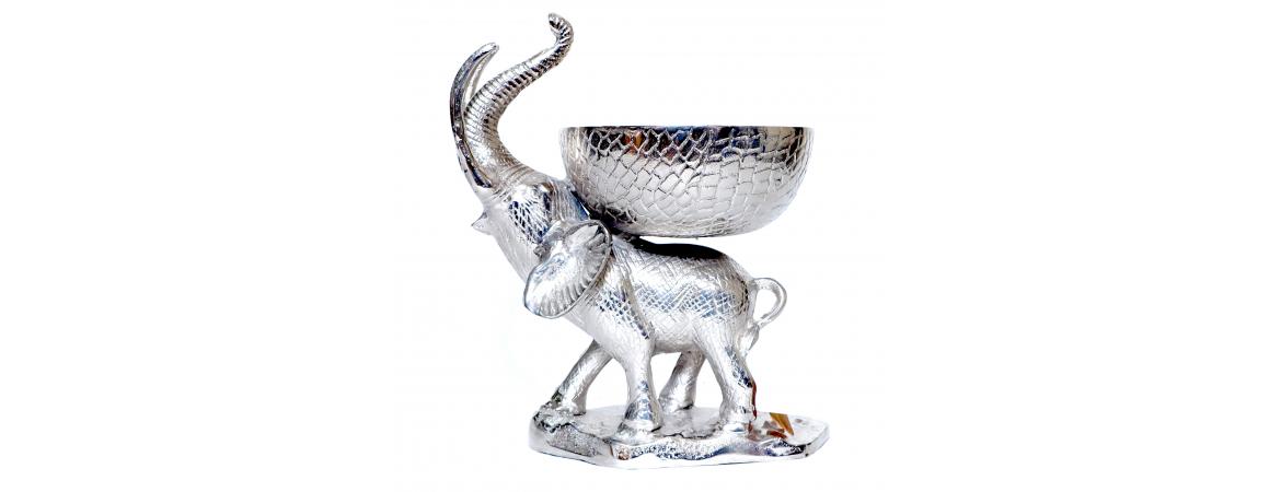 Elephant with Bowl-Cheshire Furniture Outlet