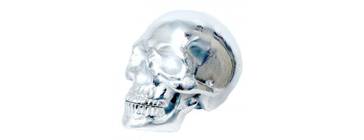 Giant Silver Skull H30cm W50cm-Cheshire Furniture Outlet