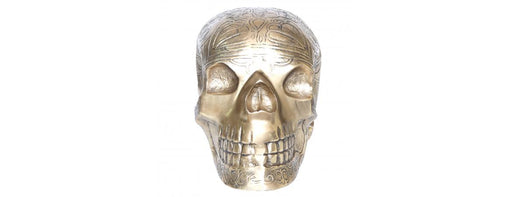 Giant Antique Brass Skull H30cm W50-Cheshire Furniture Outlet