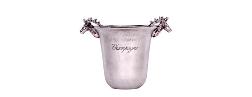 Rustic Wine/Champagne Cooler with Deer Handles-Cheshire Furniture Outlet
