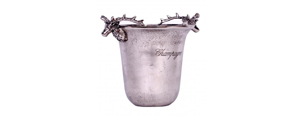 Large Rustic Wine/Champagne Cooler with Deer Handles-Cheshire Furniture Outlet