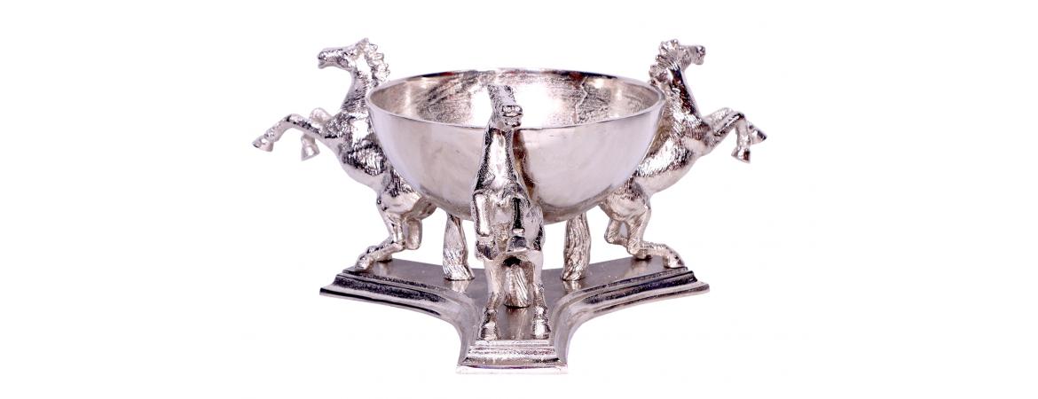 Horses with Bowl Small-Cheshire Furniture Outlet