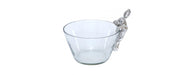 Glass Bowl with 2 Bunnies-Cheshire Furniture Outlet