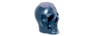 Black Skull with Pearl Detail H20cm-Cheshire Furniture Outlet