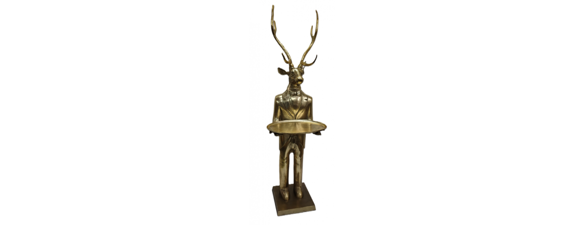 Deer with Plate H216cm-Cheshire Furniture Outlet
