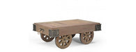 Reclaimed Wooden Coffee Table on Wheels-Cheshire Furniture Outlet