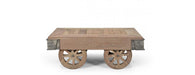 Reclaimed Wooden Coffee Table on Wheels-Cheshire Furniture Outlet