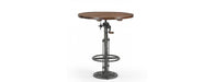 Adjustable Reclaimed Wood & Metal Bar Table-Cheshire Furniture Outlet