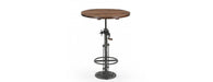 Adjustable Reclaimed Wood & Metal Bar Table-Cheshire Furniture Outlet