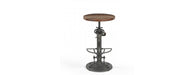 Adjustable Reclaimed Wood & Metal Bar Stool-Cheshire Furniture Outlet