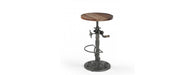 Adjustable Reclaimed Wood & Metal Bar Stool-Cheshire Furniture Outlet