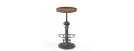 Adjustable Reclaimed Wood & Metal Bar Stool-Cheshire Furniture Outlet