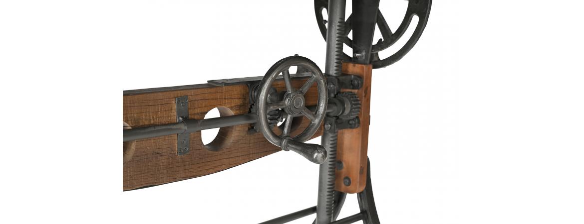 Adjustable Recylced Teak Drafting Table-Cheshire Furniture Outlet