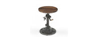 Adjustable Reclaimed Wood & Metal Stool-Cheshire Furniture Outlet