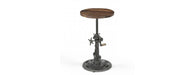 Adjustable Reclaimed Wood & Metal Stool-Cheshire Furniture Outlet