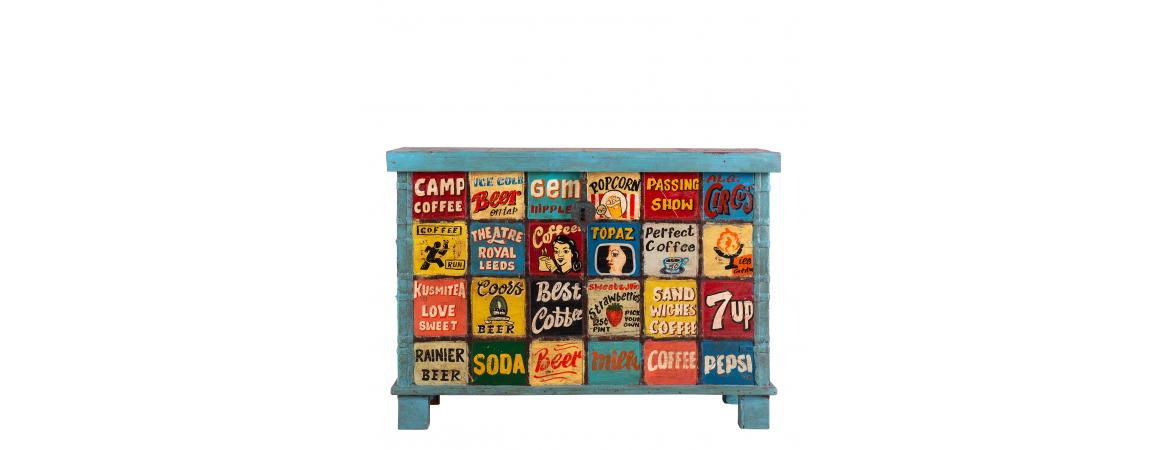 Hand Painted Vintage Sideboard-Cheshire Furniture Outlet