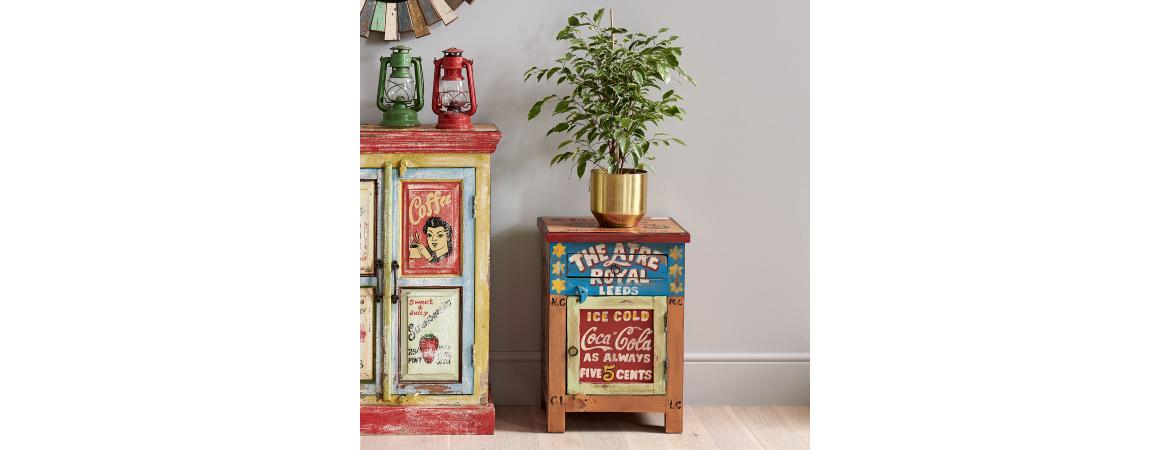 Hand Painted Vintage Cabinet-Cheshire Furniture Outlet
