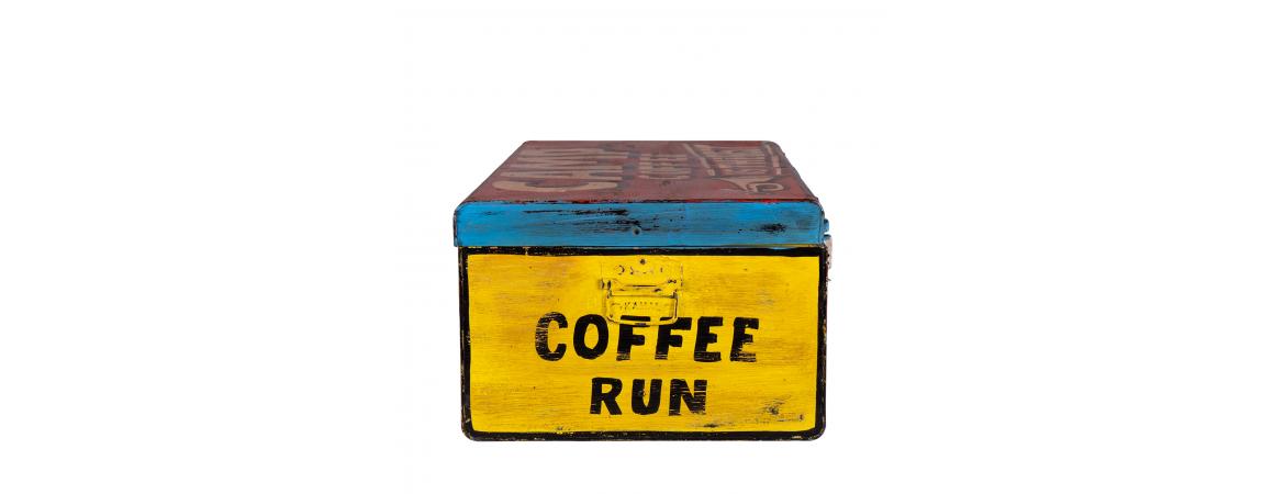 Hand Painted Iron Trunk Coffee-Cheshire Furniture Outlet