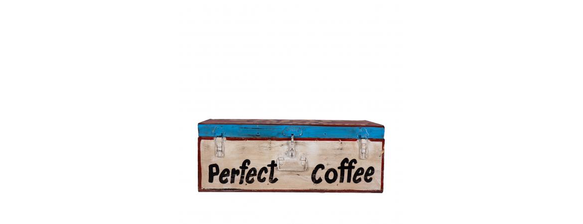 Hand Painted Iron Trunk Coffee-Cheshire Furniture Outlet