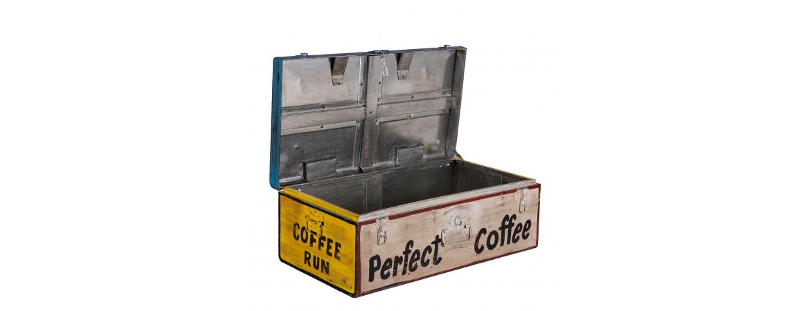 Hand Painted Iron Trunk Coffee-Cheshire Furniture Outlet