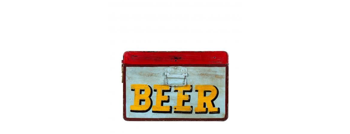 Hand Painted Iron Trunk Beer-Cheshire Furniture Outlet