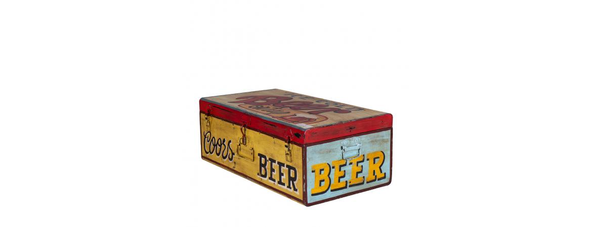 Hand Painted Iron Trunk Beer-Cheshire Furniture Outlet