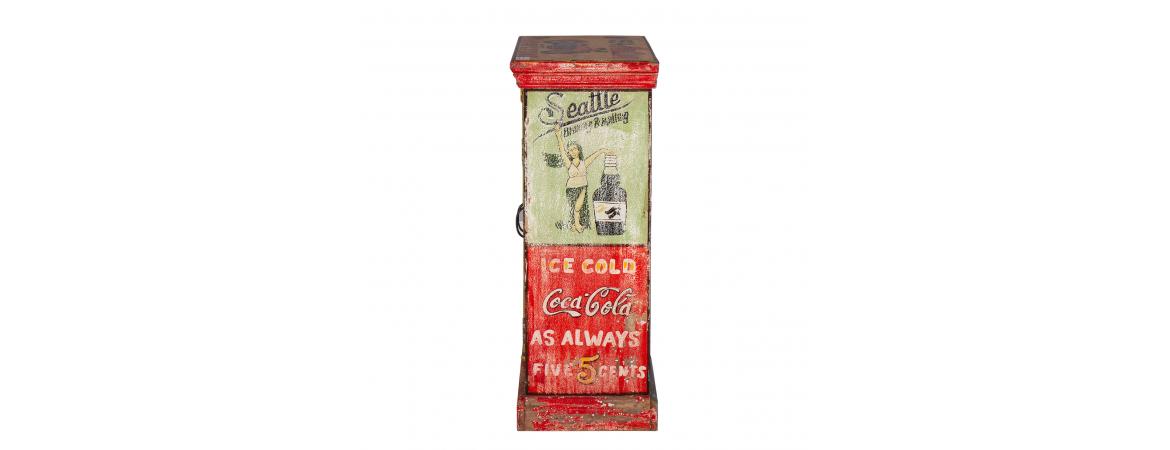 Hand Painted Vintage Ad 2 Door Cabinet-Cheshire Furniture Outlet