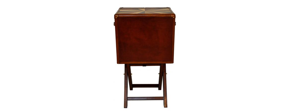 Handcrafted Open Front Bar with Stand - Cognac-Cheshire Furniture Outlet